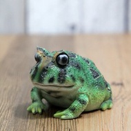 日本Magnets超有趣文具 收納鐘角蛙青蛙擬真迴紋針座(綠色)