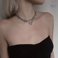 All Hollow Flame Totems Clavicle Chain Necklace Streetwear Accessories for Women Men