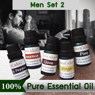SenOdos น้ำมันหอมระเหย น้ำมันหอม อโรม่า ชุดกลิ่นสำหรับผู้ชาย Essential Oil Men Set2 10 ml x 5 กลิ่น
