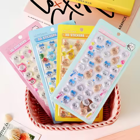 Chiikawa BONBON DROP Cute 3D Decorative Decals Waterproof Adhesive Sticker for Phone Case Laptop Wat