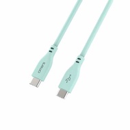 omars 炫彩快速傳輸充電線PD60W Type-C to Type-C-1M:湖水綠