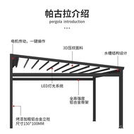 Rentas Sempadan Borong Luar Ruangan Lipat Lipat Kalis Hujan Kanopi Vila Elektrik Sunshade Awning Sun