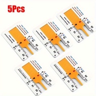 5pcs Tire Depth Gauge Tire Thread Gauge Tire Thread Measuring Gauge Car Tire Pressure Gauge Tire Tre