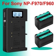 PALO NP-F970 Camera Battery with LCD Dl Charger for NP F930 F970 F960 F990 F550 F570 QM91D CCD-RV100