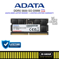 ADATA SODIMM DDR5-5600 CL46 RAM - 16GB (Limited Lifetime Warranty)