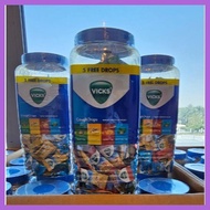 ✈ ◱ ✔ 210 pcs Vicks Cough Candy Drops Menthol, Ginger, Honey Double Power Jar VICKS CANDY Made in I