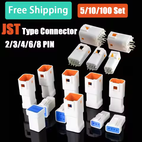JST JWPF Type Automotive Waterproof Cable Connector 2 3 4 6 8 pin Butt Plug JWPF-VSLE-S 03R-JWPF-VSL