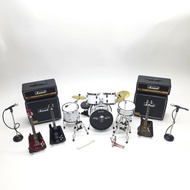 Miniature shelf decoration 1:1 drum set A7x plus guitar 3 action accessories 1:1