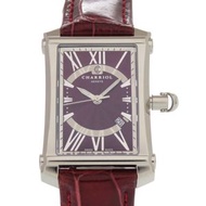 全新未使用 Charriol Columbus CORMS.785.005 波爾多紅不鏽鋼鱷魚皮石英腕錶 1333 [二手] CHARRIOL