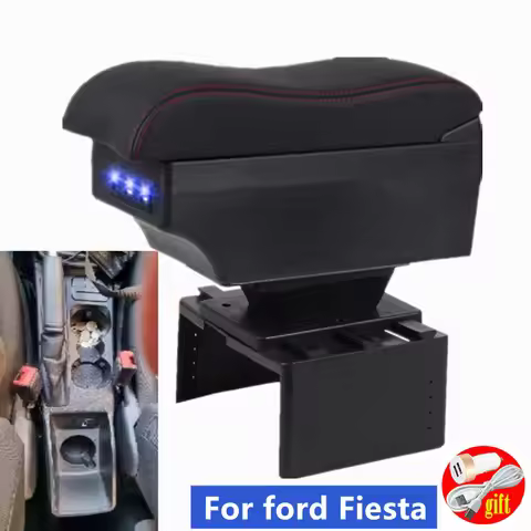 For ford Fiesta Armrest Box For ford Fiesta Car Armrest Box Central Storage box Retrofit Interior US
