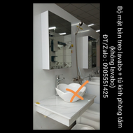 Bộ gồm Mặt bàn lavabo + Tủ kính phòng tắm. Tủ gương bàn đặt lavabo. thiết bị nhà tắm nhà vệ sinh. La