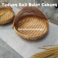 ROUND CONCAVE FOOD COVER S 25CM | Bamboo food cover, besek food cover, food cover, food cover