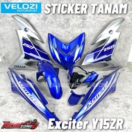 Velozi Y15ZR EXCITER GP COVER SET/ Y15 V1 V2 Exciter Gp Biru Silver Merah/ EXCITER GP COVER SET BLUE