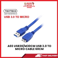 A03 USB30/M30CM USB 3.0 TO MICRO CABLE 60CM
