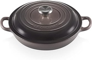LE CREUSET LS2532-227FSS Enameled Cast Iron Signature Braiser, 1.5 qt, Oyster