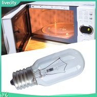 livecity|  2Pcs E17 Oven Bulb High Temperature Resistance Professional Glass Microwave Stovetop Oven Lamp for Dryer