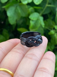 แหวนหางช้าง แหวนพิรอดหางสีดำ รับประกันหางแท้100%