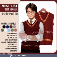 TERLARIS TERLARIS VEST ROMPI KNIT COSPLAY FILM HAR. POT / ROMPI PRIA RAJUT KOREA V-NECK LIST SERAGAM