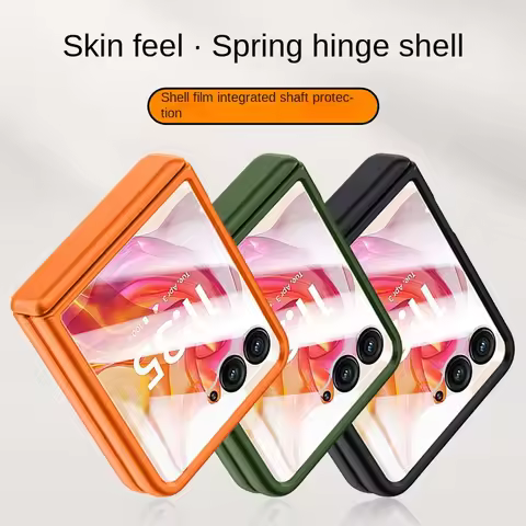 With Tempered Glass Flim Protective case For Moto Razr 50 Ultra Motorola RAZR50 Spring Hinge Full Le