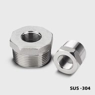 BSP 1/8 1/4 3/8 1/2 3/4 G1 Male to Female Thread 304SS Hose Reducing Bushing Copper Pipe Connectors 