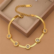 gelang tembaga original tidak pudar gelang titanium Korean Version Bohemian Titanium Steel Non-Fade 