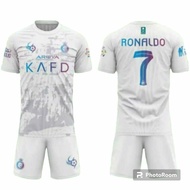 Ronaldo away white alnassr children's football Jersey, latest season 2024