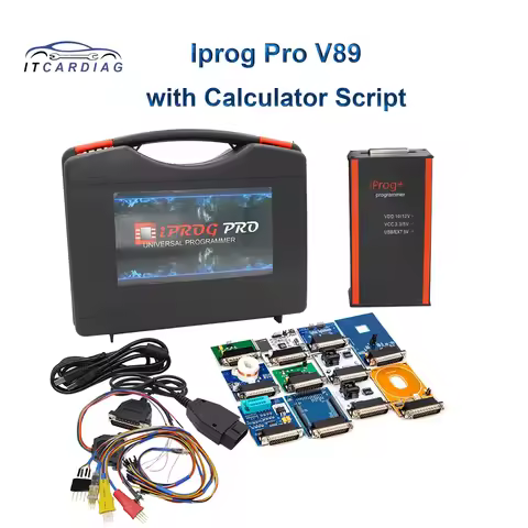 2025 Newest IPROG Pro V89 Full Adapter ECU Key Programmer IPROG+ Tool for Airbag Reset Dashboard Eep