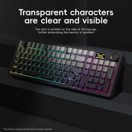 MK870 Dark Fragrance Purple Dust Matcha Gradient Side Lettering Talisman Translucent Mechanical Keyb