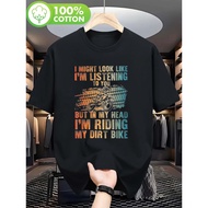 Funny Dirt Bike Motorcycle Riding T-Shirt for Men & Women - Dirt Bike Graphic with Rider & Dirt Bike