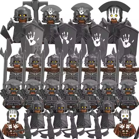 Kids Toys Classic Movie Lord Rings Action Figures Building Blocks Orcs Legion Elf Knight Dwarf Villa