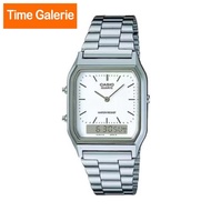 CASIO Vintage Silver Stainless Steel Men and Women Watch AQ-230A-7D
