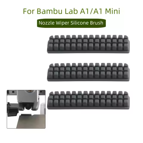 Nozzle Brush for Bambu Lab A1 Wiper Silicone Brush Hotbed Mounted Scrubbers for Bambulab A1 Cleaning