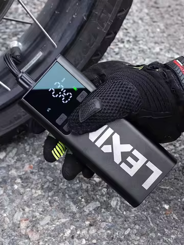 Lexin P4 Smart Air Pump 4000mAh for Motorcycles Tire Inflator Bicycle Boat with LED Digital&Preset P