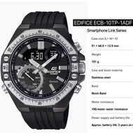 NEW CASIO EDIFICE ECB-10TP-1A / SMARTPHONE LINK / BLUETOOTH / ANADIGIT / ECB-10 SERIES