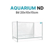 Mini fish tank with raised bottom, size 20x10x15cm, bottom 2cm