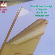 10mm transparent mica sheet: 10x10, 10x15, 15x15, 15x20, 15x25 cm, Taiwanese product (high quality),