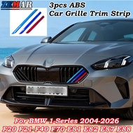 3pcs ABS Car Grille Trim Strip For BMW 1-Series 2004-2026 F20 F21 F40 F70 E81 E82 E87 E88 Car Racing