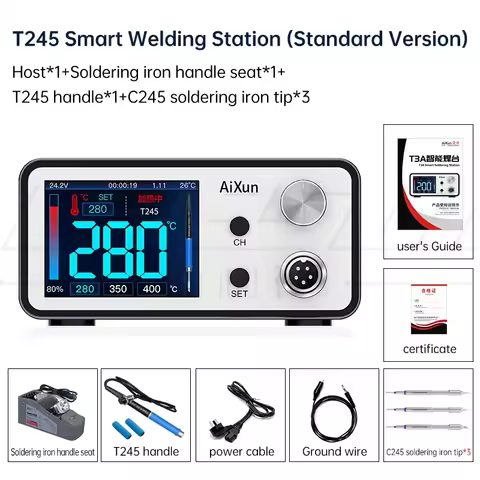 JCID AIXUN T3A Intelligent Soldering Station With Electric soldering iron T12/T245/936 Handle Weldin