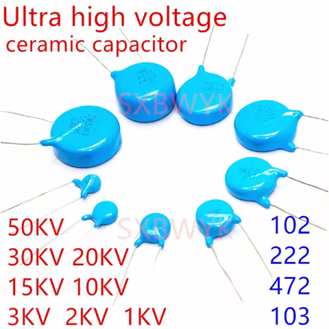Ultra high voltage ceramic capacitor 50KV 40KV 30KV 25KV 20KV 15KV 10KV 3KV 2KV 1KV 103 102 222 472