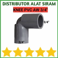 FITTING PVC ELBOW 3/4 INCH KENI KNEE KNIE AW KONEKTOR PIPA 1/2 PVC