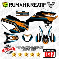 RK Juara - STRIPING VIAR CROS-X 250 SE FULL BODY BONUS STIKER SPONSOR - DECAL VIAR CROS-X 250 SE - S
