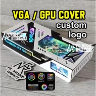 COVER GPU COVER VGA ASROCK RX 6600 EDITION CUSTOM LOGO SIZE ARGB LED