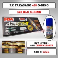 RK TAGASAGO KLO ORING 428 GOLD CHAIN RANTAI RK KLO ORING GETAH 428 132L Y15ZR LC135 Y15 135LC RS150