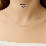 Yours by Jo S925 Sterling Silver Infinity Whisper Necklace