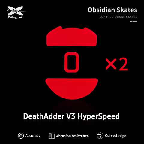 Xraypad Obsidian Skates For Razer DeathAdder V3 HyperSpeed X-raypad Razer DeathAdder V3 HyperSpeed c