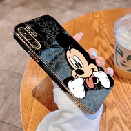 For Huawei P20 P30 P40 Pro P30 Lite Nova 3e 4e Cartoon Mickey Phone Casing Luxury Plating TPU Soft Cover Shockproof Case