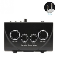 *****] 2 Channel Input Microphone Professional Karaoke Mixer Echo Tone Audio