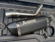 ชุดท่อสลิปออน GPX Demon Gr200Rแสตนเลสเกรด 304 อย่างดีสวมปลายท่อแต่งขนาด 2 นิ้ว(51 มม.)+AK18 นิ้วใบอ้