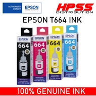 ORIGINAL EPSON T664 664 T6641/ 6642 / 6643 / 6644 INK. PRINTER L120 L210 L360 L405 L565 L1300|
