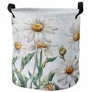 YiHongdz Spring Plants Daisies Flowers Pastoral Breeze Blue Foldable Dirty Laundry Basket Kid's Toy 